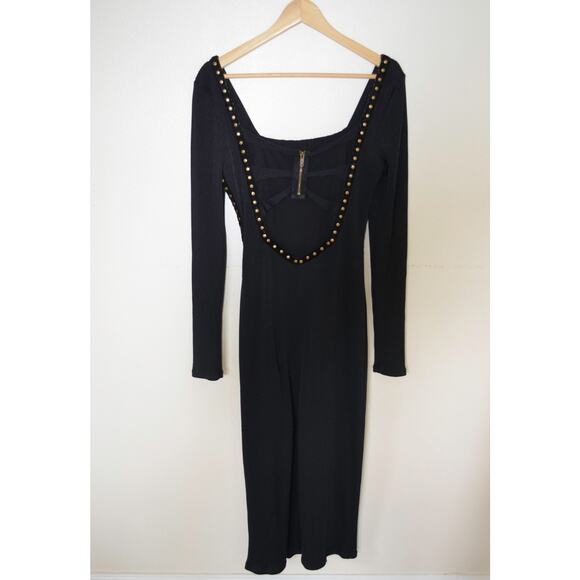 Green Vintage Velvet Midi Dress Lace Collar - Picture 11 of 11